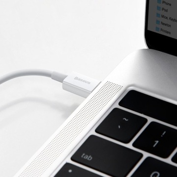 BASEUS SZYBKI KABEL USB-C / LIGHTNING DO IPHONE 20W MOCNY PRZEWÓD BIAŁY 1m