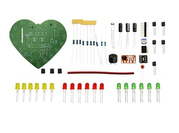 Набор «Разноцветное сердце» из 18 светодиодов с мелодией «Сделай сам»