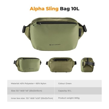 Сумка-слинг K&F Concept Alpha для Fuji Sony Canon, зеленая
