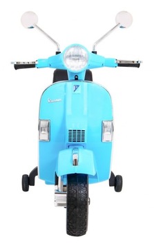Детский электросамокат Vespa Синий + Опорные колеса + Аудио +