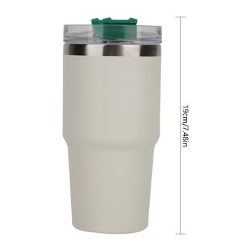 ВАКУУМНАЯ КРУЖКА ИЗ НЕРЖАВЕЮЩЕЙ СТАЛИ С СОЛОМОЙ ДЛЯ АВТОМОБИЛЯ