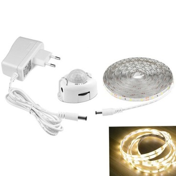 12V PIR listwa oświetleniowa z czujnikiem ruchu ciepłe światło 4M