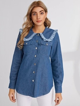 SHEIN NIEBIESKA JEANSOWA KOSZULA DAMSKA S 1M4B