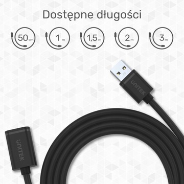 Кабель-удлинитель Unitek USB2.0 AM-AF 3M