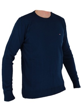 MĘSKI SWETER KLASYCZNY GŁADKI CIENKI NIEBIESKI rozmiar XL