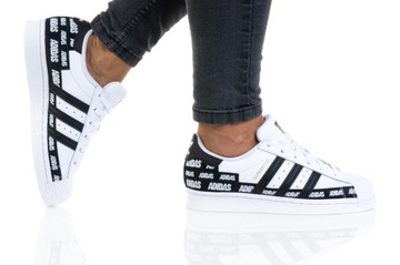 BUTY SPORTOWE MŁODZIEŻOWE DAMSKIE SKÓRZANE ADIDAS SUPERSTAR 35,5