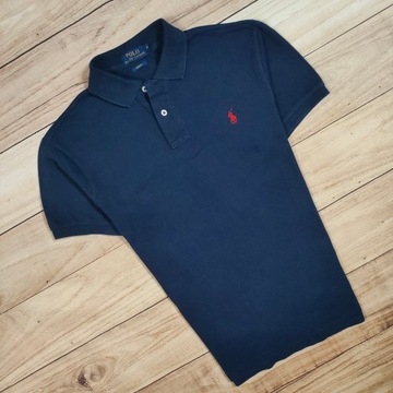 POLO RALPH LAUREN Koszulka Polo Męska Slim Fit Granatowa Logo r. M