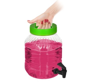 DZBANEK NIETŁUKĄCY SŁÓJ Z KRANIKIEM 4L LEMONIADA