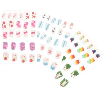 Dziecięce sztuczne paznokcie Okłady dla dzieci Wstępnie klejone fałszywe