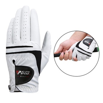 Profesjonalne męskie skórzane rękawiczki golfowe lewa prawa ręka Outdoor Sport lewa 22