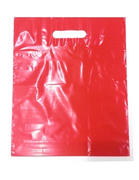 Reklamówki Torby Foliowe 29x35 czerwona czerwone 50 szt