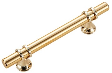 Uchwyt meblowy reling złoty połysk 21,5 x 1,1 x 3,4 cm