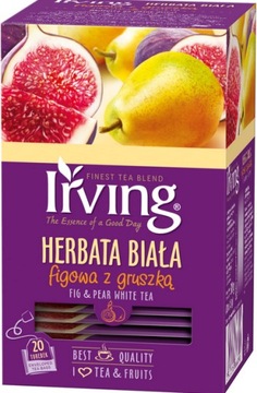 Herbata BIAŁA z Figą i Gruszką 20 kopert IRVING