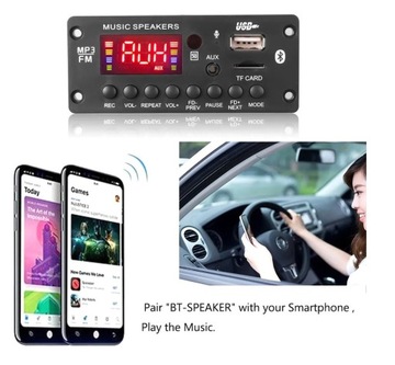 Модуль Bluetooth 5 для радио Сэма. МП3. AUX USB-пульт дистанционного управления