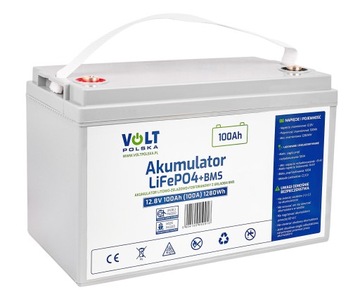2X AKUMULATOR BATERIA LITOWA LiFePO4 12.8V 12V 100Ah (100A) BMS LEKKI 11KG