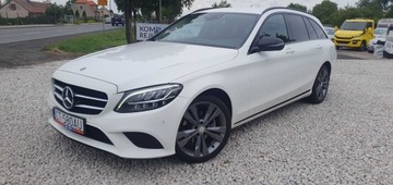 Mercedes Klasa C W205 Kombi Facelifting 1.6 180d 122KM 2019 Mercedes-Benz Klasa C180,KAMER 360,ALU18+NOWE OPONY,ABSOLUTNIE BEZWYPADKOWY