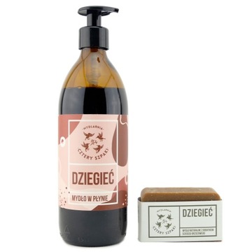 Mydło dziegciowe w płynie 500ml + kostka 4SZPAKI