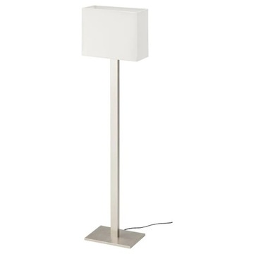 LAMPA PODŁOGOWA NIKLOWANA BIAŁA 150CM