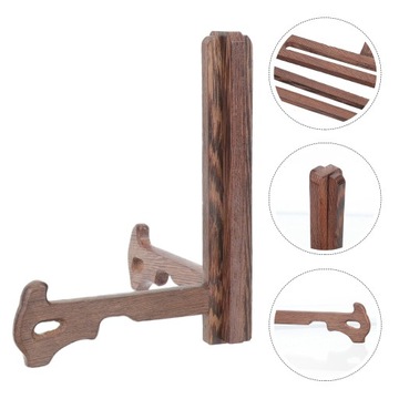 Подставка для тарелок с деревянным декором, складная витрина