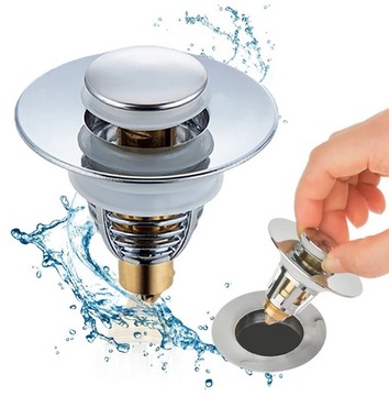 UNIVERSAL PLUG FOR WASHBASIN CLICK DRAIN FILTER