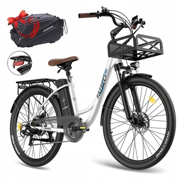 Rower elektryczny dla dorosłych Damski FAFREES 250W 20.3Ah 140km Biały