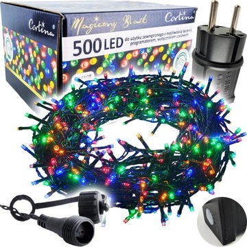 LAMPKI CHOINKOWE 500LED WEW/ZEW IP44 CE ATESTY PROGRAMATOR CHOINKA CHOINKĘ