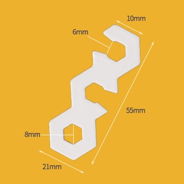 Пряжка натяжителя палатки из паракорда белого цвета