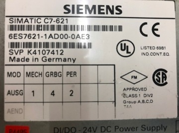 Панель Simatic C7-621 6ES7621-1AD00-0AE3