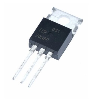 TRANZYSTOR 20N60 N-Channel MOSFET+DIODA 20A 600V TO220 FQP20N60