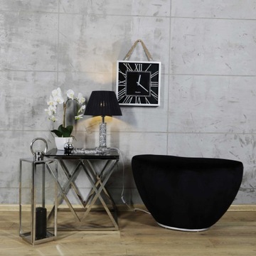 Серебряный гламурный хромированный фонарь h=60см