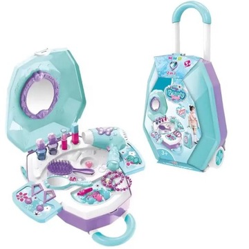 ТЮРЕМНЫЙ СТОЛИК ДЛЯ ДЕВОЧКИ 2в1 Косметика Сушилка для ювелирных изделий ЧЕМОДАН МАТАДИ