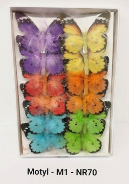 Бабочки разноцветные на клипсе, шторы, гардины 8 см/12 шт. НОВЫЕ ДИЗАЙНЫ
