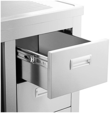 Раковина для бассейна с одной чашей и шкафом с раздвижными дверцами