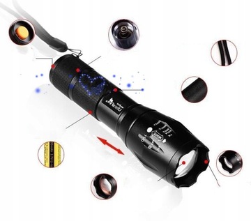 Мощное тактическое светодиодное освещение T6 USB