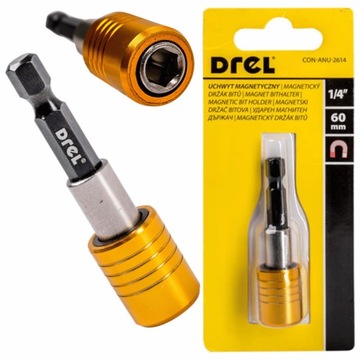 UCHWYT MAGNETYCZNY DO BITÓW 1/4'' SZYBKOMOCUJĄCY