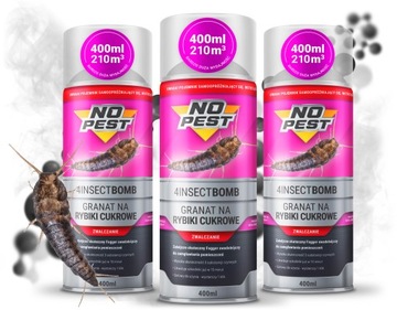 BOMBA FOGGER ŚRODEK PREPARAT NA RYBIKI I SREBRZYKI NO PEST 400ML (3 SZT)