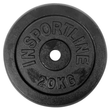 ŻELIWNE OBCIĄŻENIE sztanga 30 mm inSPORTline 20 kg