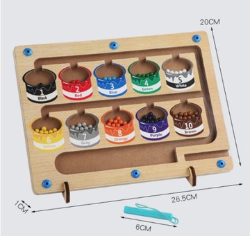 ДЕРЕВЯННЫЙ ЛАБИРИНТ ИГРА ОБУЧАЮЩАЯСЯ СЧЕТУ И СОРТИРОВКЕ ЦВЕТОВ ОТЛИЧНЫЙ ПОДАРОК