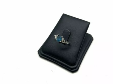 КРАСИВОЕ СЕРЕБРЯНОЕ КОЛЬЦО С ГОЛУБЫМ ГЛАЗОМ 925 1.85 R11