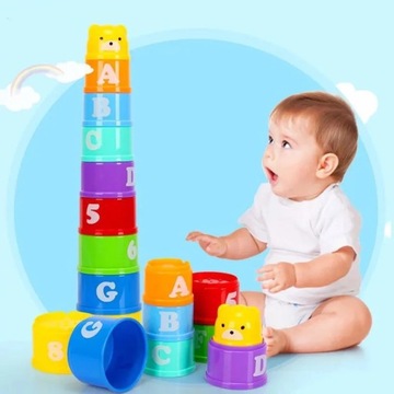 ПИРАМИДА ИЗ БЛОКОВ ИГРОВАЯ БАШНЯ КУБОК ДЛЯ ВОДЫ ПЛАСТИКОВЫЙ КУБОК ИГРА