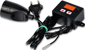 ЭЛЕКТРОННЫЙ ТЕРМОСТАТ-РЕГУЛЯТОР ТЕМПЕРАТУРЫ С РОЗЕТКОЙ И ВИЛКОЙ 230В