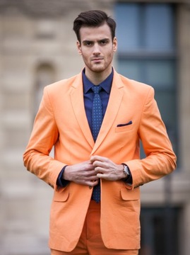 Pomarańczowy garnitur męski|Szycie na miarę !| HIT