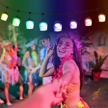 Inteligentne łańcuchy świetlne LED RGB 10M 10X