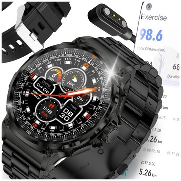 SMARTWATCH ZEGAREK MĘSKI MENU ROZMOWY POLSKIE SPORT BATERIA 710 mAh PL PULS