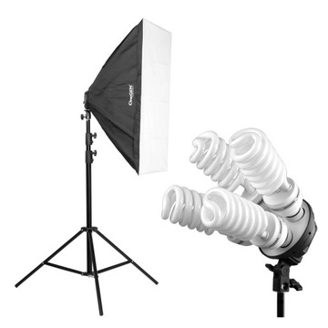 Zestaw studyjny softbox 50x70 żarówki 4x325W JASNY