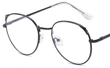 OKULARY PLUSY czarne kocie uszy +4