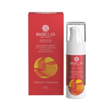 BasicLab emulsyjne serum 0,5% retinol, 4% wit C od