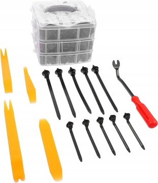 ЗАЖИМЫ, ОТКРЫВАТЕЛИ, ШПИЛЬКИ, КРЫШКИ ДЛЯ АВТОМОБИЛЯ, НАБОР ИЗ 635 ЭЛЕМЕНТОВ