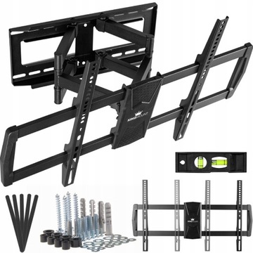 ВРАЩАЮЩИЙСЯ КРЕПЛЕНИЕ ДЛЯ ТЕЛЕВИЗОРА ПРОЧНАЯ ВЕШАЛКА ДЛЯ ЖК-ТЕЛЕВИЗА 32–80 ДЮЙМОВ KingMount