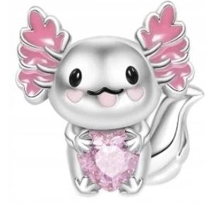Srebrny charms do bransoletek Axolotl s925 SimplyMe + GRATIS